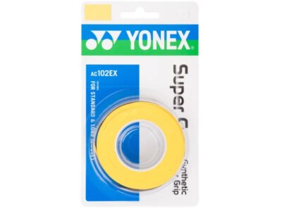 Overgrip Yonex Super Grap AC102EX, set 3 bucati, culoare galben (yellow)
