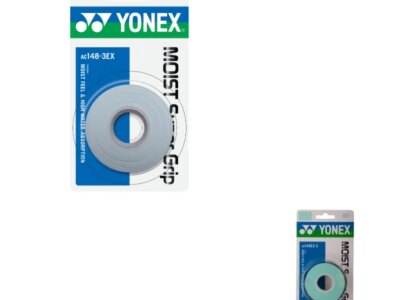 Overgrip Yonex Moist Super Grip AC148-3EX, set 3 bucati, culoare alb/verde deschis (white/water green)