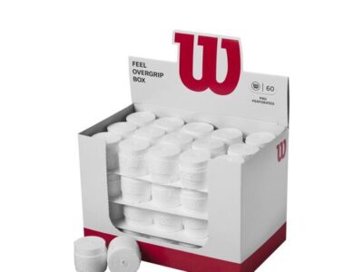 Cutie cu 60 bucati overgrip Wilson PRO PERFORATED, albe
