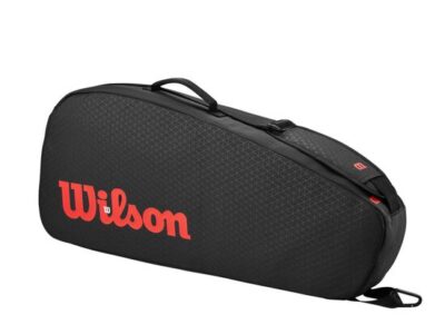 Geanta tenis Wilson CLASH V3 Black/Infrared pentru 3 rachete
