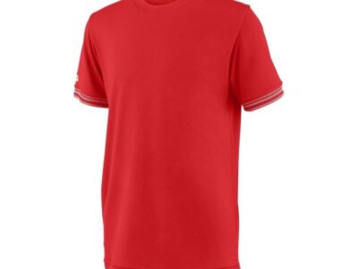 Tricou Wilson Team Solid Crew, baieti, rosu